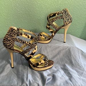 Wild Rose fun animal print high heels!